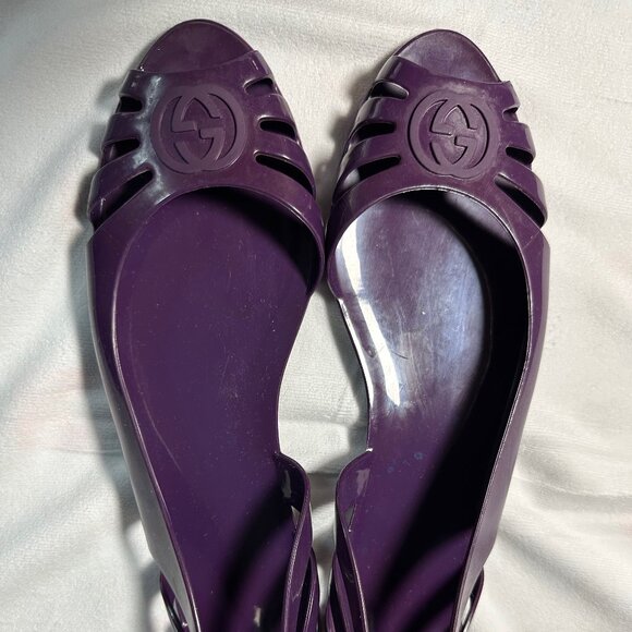 Gucci Purple Jelly Flats (approximately size 9) - Picture 2 of 14